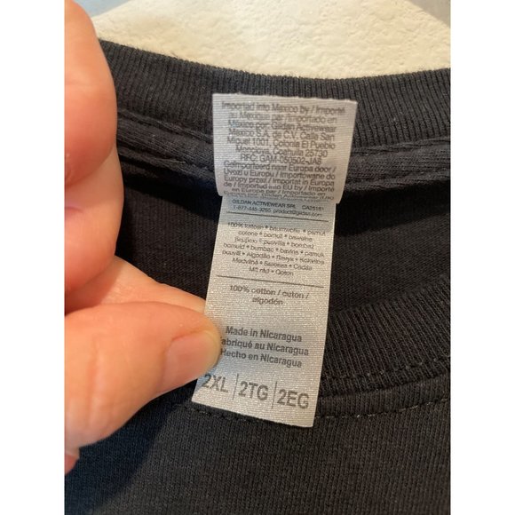 Gildan Texas Flag Print Emblem Black Superman Tee - Picture 5 of 5